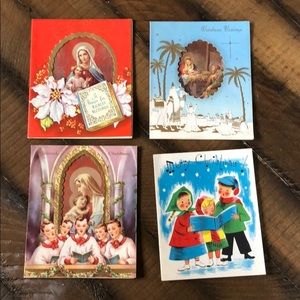 Religious Vintage Christmas card lot